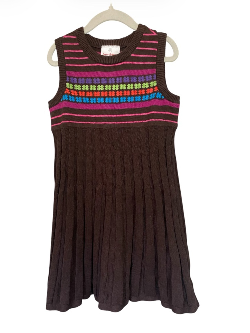 Hanna Andersson Sleeveless Brown Dress 100